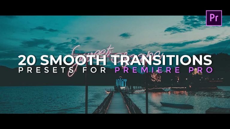 20 FREE Smooth Transitions Preset Pack for Adobe Premiere Pro.