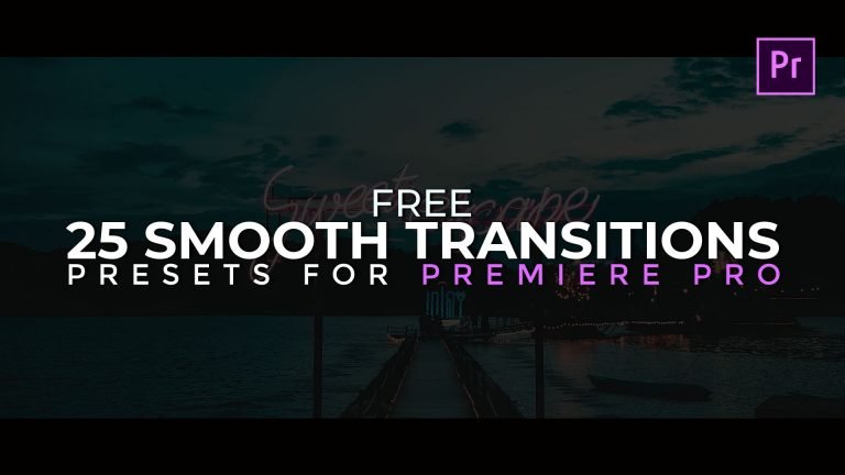 20 Free Smooth Transitions Presets Pack for Adobe Premiere Pro.