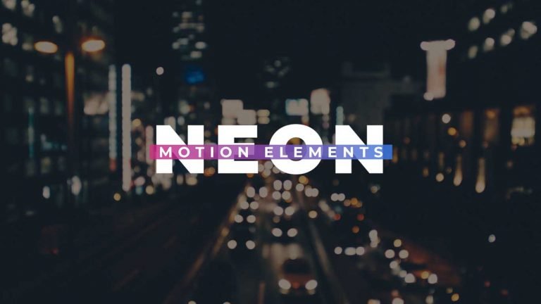 10 Neon Motion Elements for Adobe Premiere Pro.