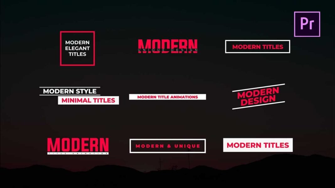 10 Free Modern and Clean Title Animations Premiere Pro Templates. Title-Templates-premiere-pro