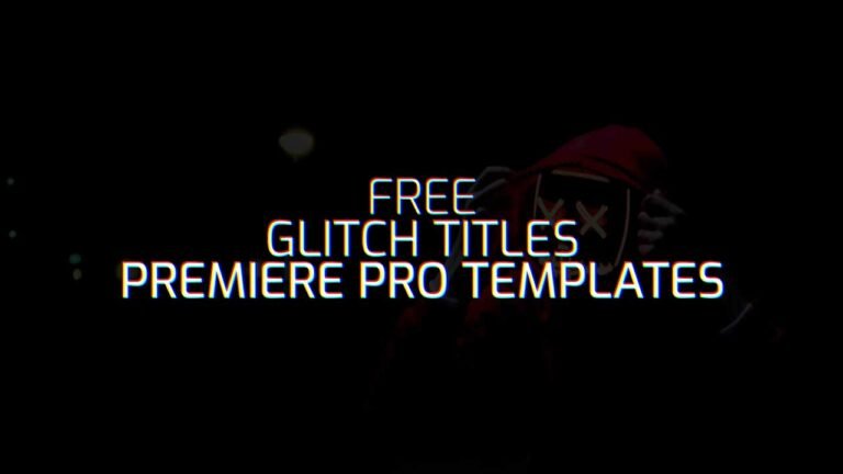 10 Free Glitch Title Templates For Adobe Premiere Pro.