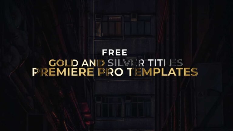 Free Gold and Silver Title Templates for Adobe Premiere Pro.