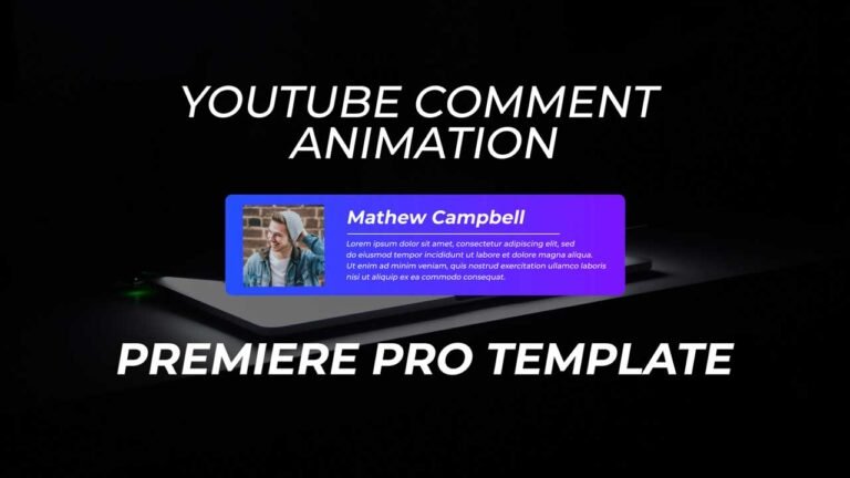 Free YouTube Comment Animation Adobe Premiere Pro Template.