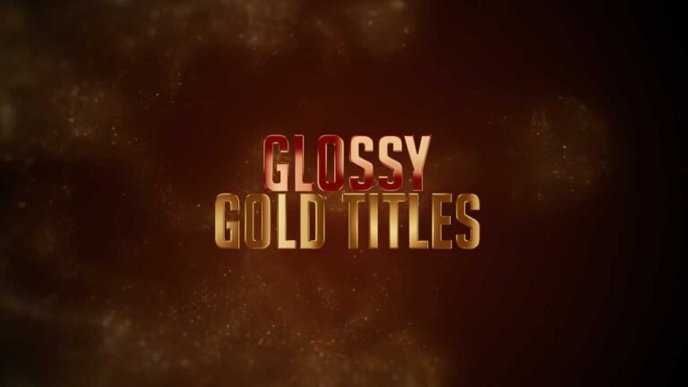 Glossy Gold Title Template for Adobe Premiere Pro.
