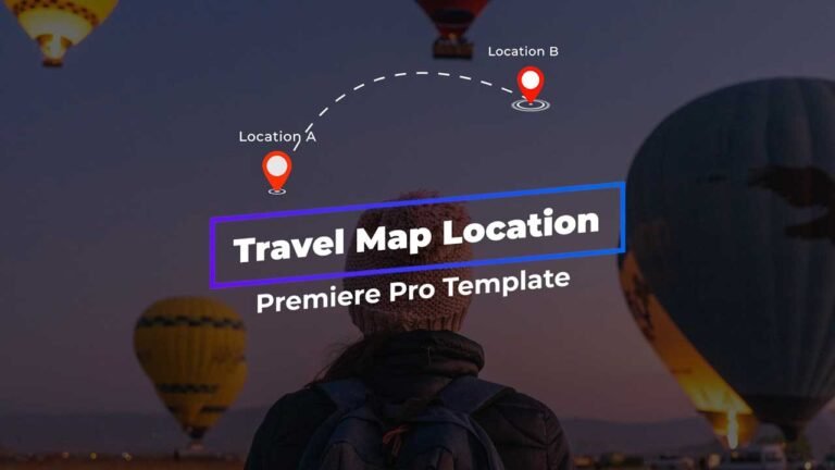 Free Travel Map Location Adobe Premiere Pro Template.