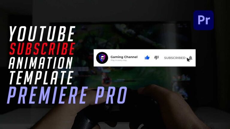 YouTube Like Subscribe and Bell Animation Template for Adobe Premiere Pro.