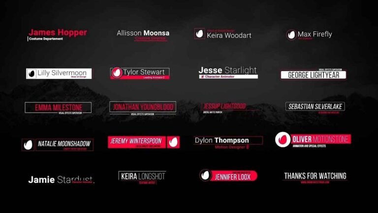 20 Free Lower Thirds Templates for Adobe Premiere Pro.