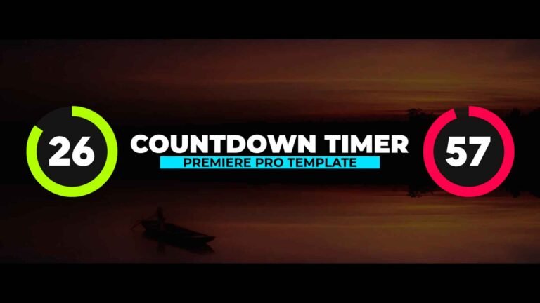 Free Countdown Timer Template for Adobe Premiere Pro.