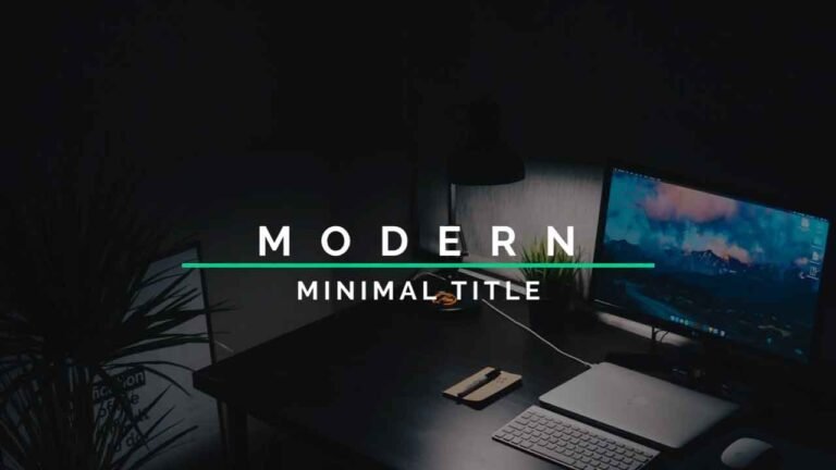 10 Free Modern and Clean Premiere Pro Title Templates.