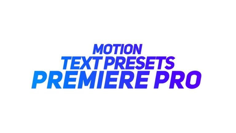 10 Free Motion Text Presets or Templates for Adobe Premiere Pro.