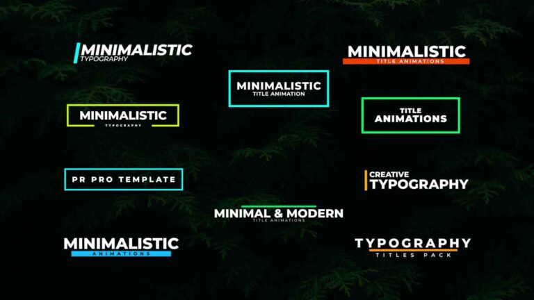 10 Free Modern and Clean Title Animations Adobe Premiere Pro Motion Graphics Templates.