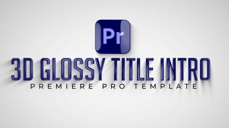 Free 3D Glossy Title Intro Adobe Premiere Pro Template.