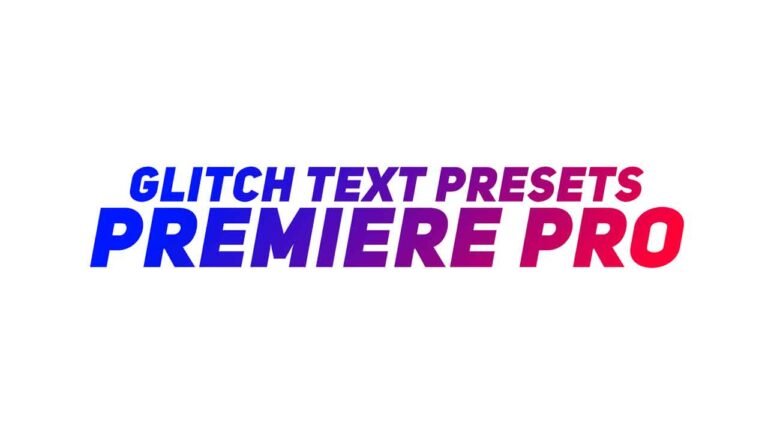 10 Free Glitch Text Presets or Templates for Premiere Pro.
