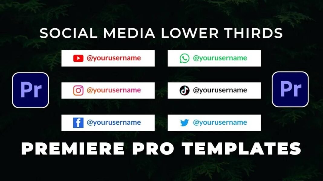 Free Social Media Lower Thirds Adobe Premiere Pro Templates. Social Media Lower Thirds Premiere Pro Templates